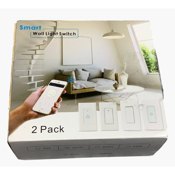 Smart WiFi Light Switch 2 Gang Compatible With Alexa Google & SmartThings - Picture 9 of 11